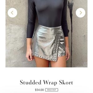 Ruby and Jenna / LFD silver studded wrapped skort